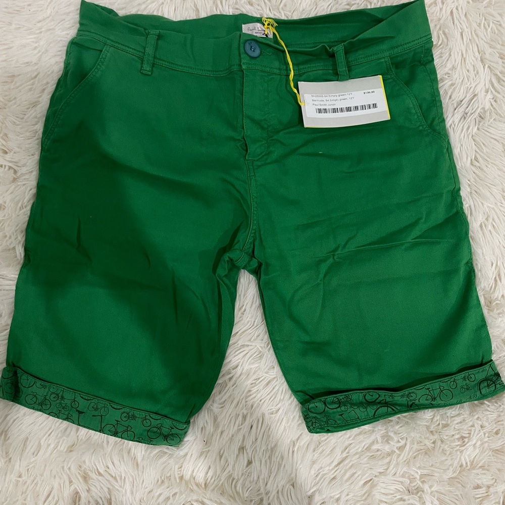 Green Embroidered Shorts